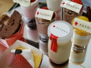 企業ロゴをあしらったオリジナルスイーツ例