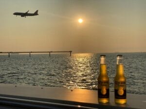 レモンケータリングの船上パーティーでの船外の様子