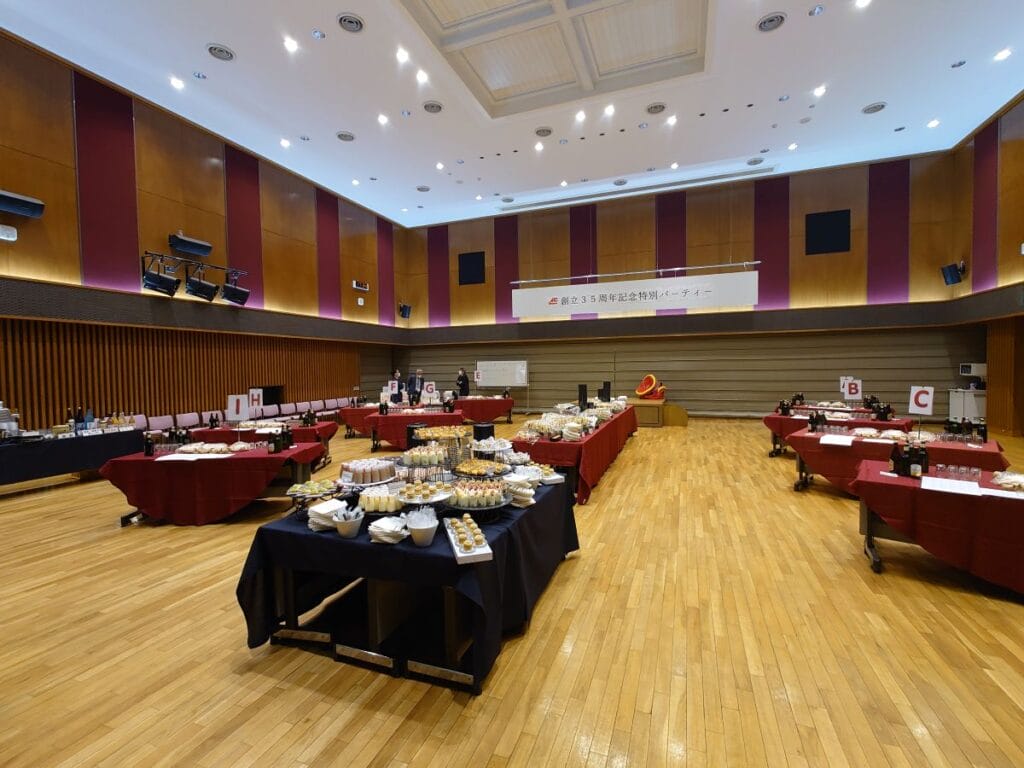 名古屋の懇親会ケータリングでの完成風景